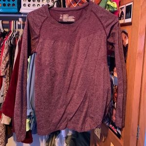 zella work out fitted long sleeve tee